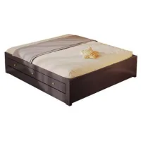Cama Nido De Madera 140x200 Cm,con 3 Cajones,café
