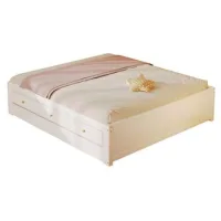 Cama Nido De Madera 140x200 Cm,con 3 Cajones,blanco