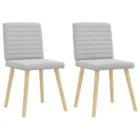 Pack 2 Uds Sillas De Comedor | Silla De Cocina Tela Gris Nube