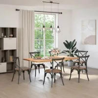 Pata Mesa，pierna De Mesa Comedor Forma Araña Antracita 120x68x(72-73) Cm Acero