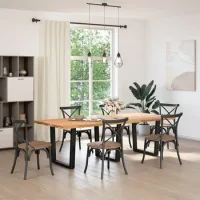 Patas Para Mesa，pierna De Mesa De Comedor En Forma De V 3 Uds Acero Negro