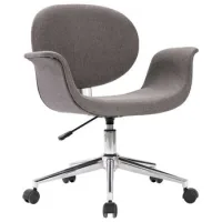 Silla De Comedor | Silla De Cocina | Mueble De Comedor Giratoria De Tela Gris