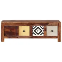 Mesa De Café - Mesa De Centro De Madera Maciza De Acacia 90x50x30 Cm