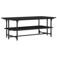 Mesa De Café - Mesa De Centro De Madera Contrachapada Negro 100x50x40 Cm