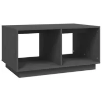 Mesa De Café - Mesa De Centro Madera Maciza De Pino Gris 80x50x40 Cm