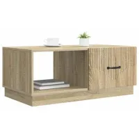 Mesa De Café - Mesa De Centro - Mesa Baja Roble Sonoma 90 X 50 X 37 Cm Madera De Ingeniería