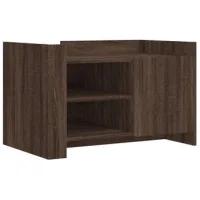 Mesa De Café - Mesa De Centro De Madera De Ingeniería Marrón Roble 80x50x50 Cm