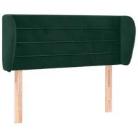 Cabecero Cama | Panel De Cabecera De Terciopelo Verde Oscuro 103x23x78/88 Cm