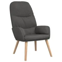 Sillón De Salón | Silla | Sillón De Relax De Tela Gris Oscuro