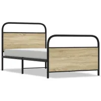 Cama Para Adulto | Cama Individual | Estructura De Cama Sin Colchón 100x190 Cm Madera Roble Sonoma