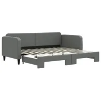 Sofá Cama | Cama Para Adultos Nido Tela Gris Oscuro 90x200 Cm