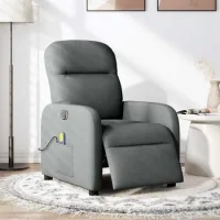 Sillón De Salón | Silla | Sillón Reclinable De Masaje Eléctrico Tela Gris Oscuro