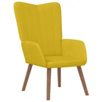 Sillón De Salón | Silla | Sillón De Relax De Terciopelo Amarillo Mostaza