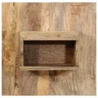 Mesita De Noche，mesilla De Noche Madera Maciza De Mango 50x27x50 Cm