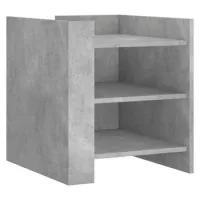 Mesita De Noche | Mesilla De Noche Madera De Ingeniería Gris Hormigón 45x50x50 Cm