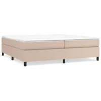 Cama De Matrimonio | Cama De Adulto | Estructura Cama Sin Colchón Cuero Sintético Capuchino 200x200cm