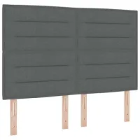 Cabecero，panel De Cabecero Led Con Tiras Led Con Cabecera Gris Oscuro 144 Cm Tela