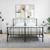 Mesitas De Noche (2 Uds) - Mueble Para Dormitorio - Madera Y Metal - Blanco (40x35x47.5cm)