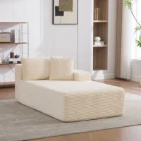 Sofá Modular - Mueble Para Salón - Chenilla - Ivory