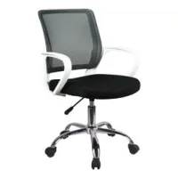 Silla De Oficina, Sistema Basculante, Estructura Blanca Y Cromo - Herdasa.