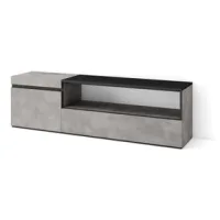 Mueble Tv, Televisión, Muebles De Salón, Almacenaje, 150x45x35cm, Para Tv Hasta 65", Con Almacenamiento, Estilo Moderno, Cemento