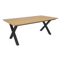 Mesa Comedor, Mesa Fija Cocina Y Salón, 194x90x74 Cm, Para 10 Comensales, Muebles Comedor, Estilo Moderno, Roble Soft