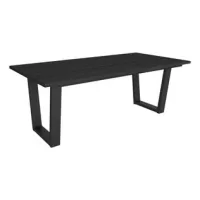 Mesa Comedor, Mesa Fija Cocina Y Salón, 194x90x74 Cm, Para 10 Comensales, Muebles Comedor, Estilo Industrial, Negro