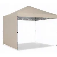 Montaje rápido 293 x 293 x 270 cm: carpa plegable pop-up cuadrada de metal y tejido oxford, linen