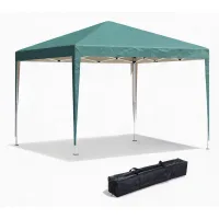 Carpa plegable 3x3 m con estructura de acero y lona oxford, altura regulable, bolsa de transporte incluida