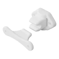 Retén de puerta con bisagras de 2 piezas blanco para caravana/autocaravana
