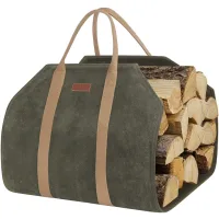 Bolsa de almacenamiento retro de lona de gran capacidad, bolsa de mano portátil para acampar, picnics y actividades al aire libre, color verde