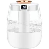 Humidificador de aire, humidificador de aire para dormitorio de 1,3 l con pantalla inteligente de humedad, mini humidificador para plantas