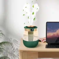 Humidificador de aire, humidificador de aire para dormitorio de 1,3 l con pantalla inteligente de humedad, mini humidificador con luz led.