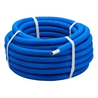 Tubo corona multicapa de 25 mm con revestimiento azul 25 m nf quick plomberie