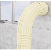 Aislamiento térmico anticongelante para tuberías de agua exteriores, fabricado enalgodón, con funda protectora de algodón.