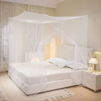 Moustiquaire pour cours, moustiquaire pour lits — moustiquaire portable, moustiquaire pour dortoirs et étudiants avec crochets (120*190*150cm)