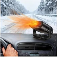 Calefactor para coche 4 en 1, descongelador de coche de calentamiento rápido de 12 v con potente ventilador, rotación de 360°, inclinación de 90°.