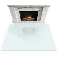 Protector de suelo para chimenea en cristal templado – resistente al calor y fácil de limpiar 120x80 cm | artprintcave