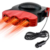 Calefactor para coche, calefactor portátil de 150 w y 12 v con ventilador, desempañador y descongelador para coches con calentamiento rápido y giro de