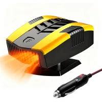 Calefactor para coche 2 en 1, 12 v 150 w, portátil, con función de descongelación y desempañado, ventilador calefactor para coche, rotación de 360°.