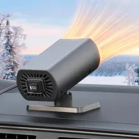Calefactor para coche, 12 v 150 w, ventilador eléctrico portátil para coche, desempañador de parabrisas, rotación de 360°.