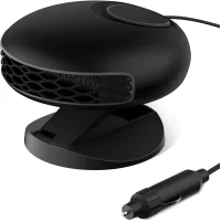 Calefactor portátil para coche de 12 v y 150 w, descongelador/desempañador enchufable giratorio de 360°, ventilador 2 en 1 de calefacción y refrigerac