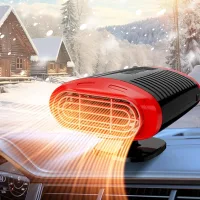 Calefactor para coche de 12 v, 2 en 1: descongelador y desempañador, 150 w con enchufe para encendedor de para desempañar, calefactor de r