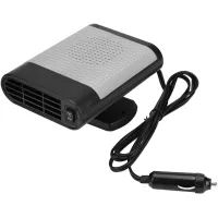 Calefactor eléctrico portátil para coche de 12 v, ventilador, descongelador de parabrisas, desempañador de ventanas (gris)