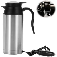 Hervidor eléctrico para coche, hervidor de agua de 12 v para coche, taza calefactora portátil para coche, hervidor de viaje para coche.