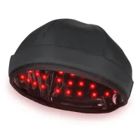 Gorro de terapia de luz roja, recargable con calor, gorro para el cuidado del cabello con 108 led infrarrojos.