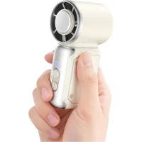 Mini ventilador turbo portátil: pequeño ventilador de mano con ajustes de velocidad del viento de 1 a 199, pantalla led e interfaz usb.
