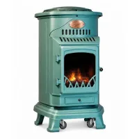 Calefactor a gas provence 3,4 kw, verde mate efecto fogo vivo