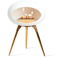 Chimenea de bioetanol de suelo ground low white 2