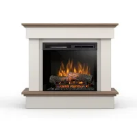 Tormes - chimenea led eléctrica independiente - 23' - cachemira - roble - 100,5 x 89 x 33,5